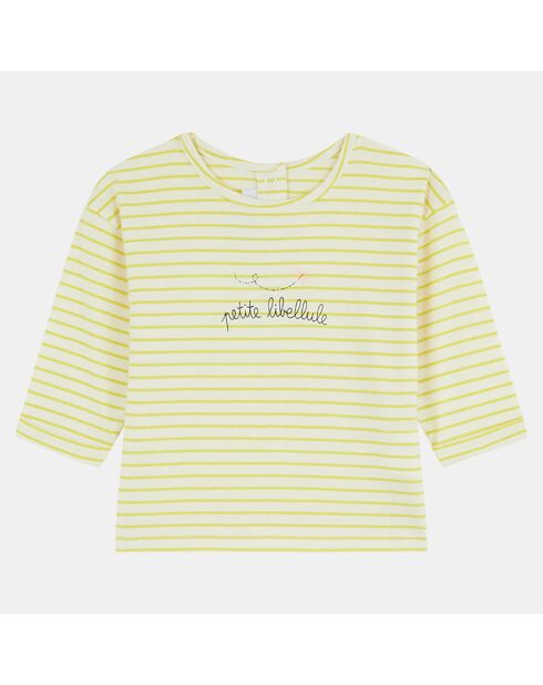 T-Shirt en Coton Bio Amouza ml print jaune