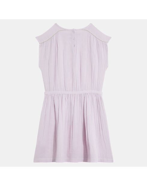 Robe en Coton Bio Malia gaze violet clair