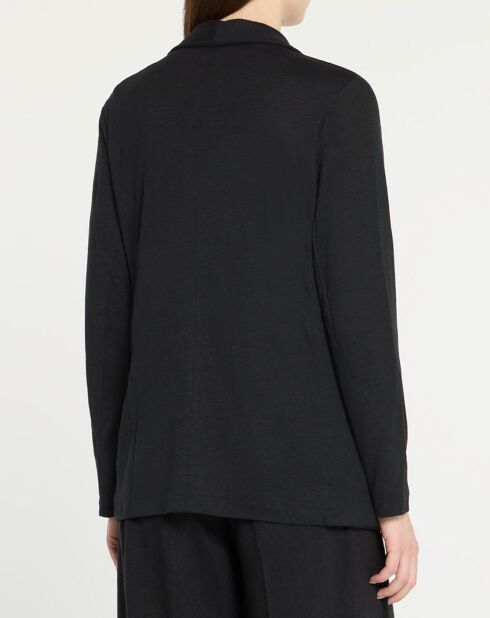 Veste en Lin mélangé poches plaquées noire