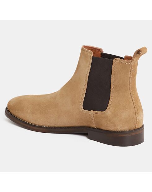 Chelsea Boots en Cuir beiges