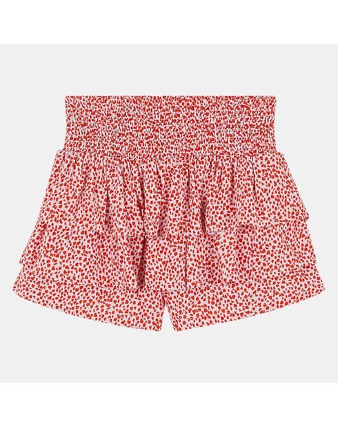 Jupe-short Garance rose
