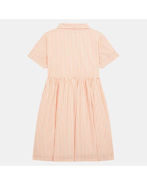 Gestreiftes mehrfarbiges Popelinekleid Gina