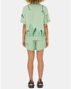 Short en Lin mélangé Aleta vert clair