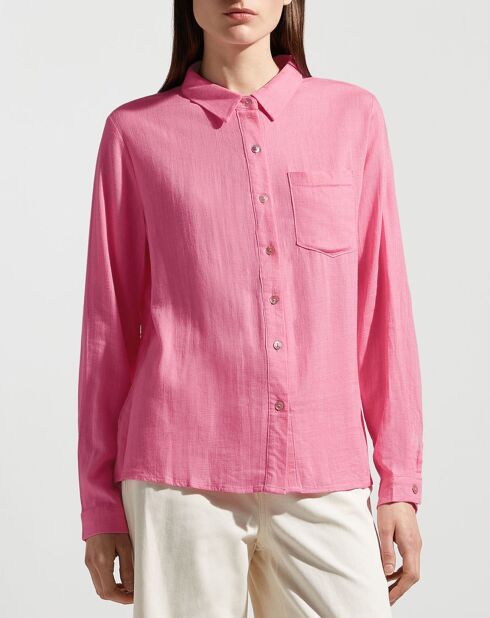 Chemise en Lin mélangé Leane rose vif