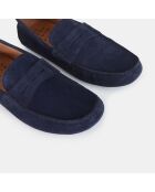 Mocassins en Cuir bleu marine