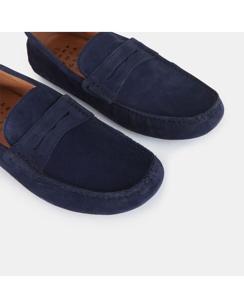 Mocassins en Cuir bleu marine