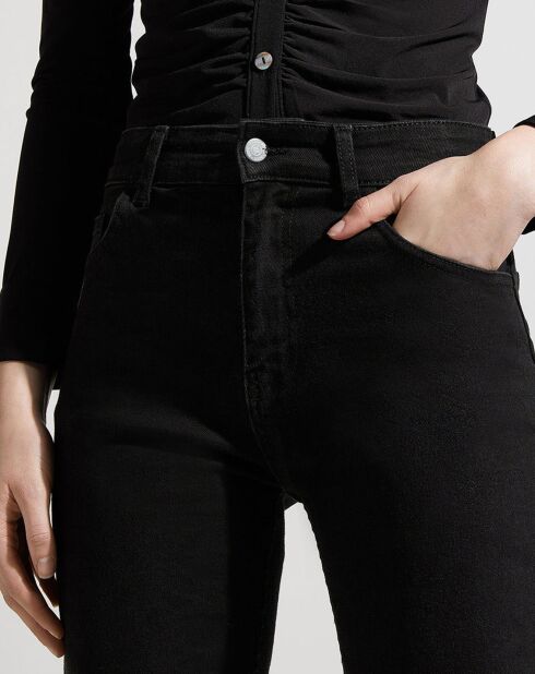 Jeans slim elasticizzati Elody con spacco sul fondo nero