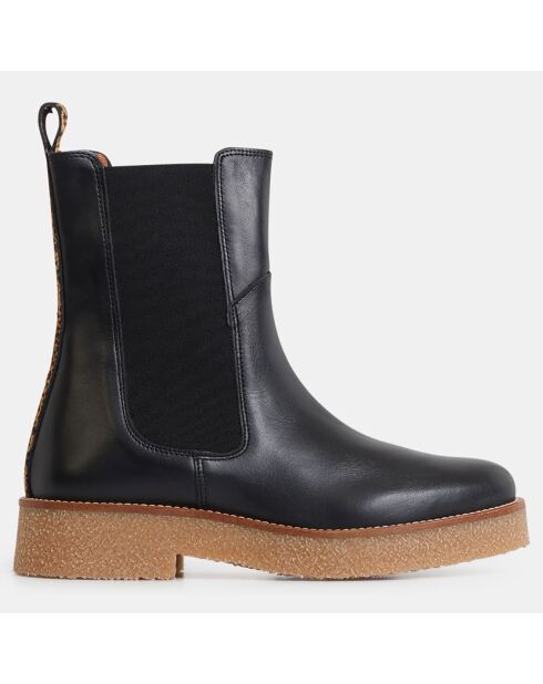 Chelsea Boots poulain noires - Talon 4 cm