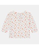 T-Shirt en Coton Bio Amouza ml print écru/rouge