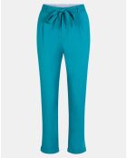 Pantalon droit chino Lupin turquoise