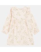 Robe en Coton Bio Abella bis ml aop rose