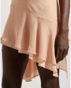 Robe mini en Soie mélangée Layla rose pale