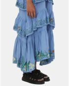 Robe en Lin mélangé Algue bleue