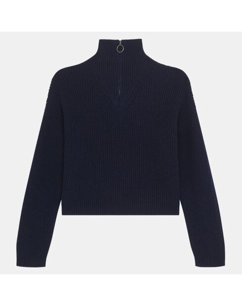 Pull en Coton & Laine Daisy camioneur bleu marine