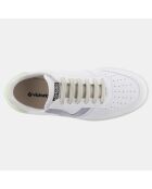 Sneakers bianche pastello/verde/viola