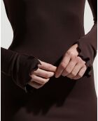 Robe midi Maddy dos nu marron foncé