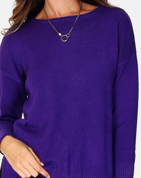 Pull en Cachemire mélangé Estelle violet