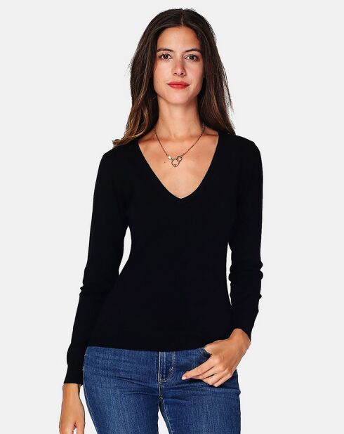 Pull en Cachemire mélangé Iris noir