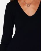 Pull en Cachemire mélangé Iris noir