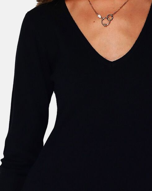 Pull en Cachemire mélangé Iris noir