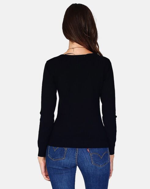 Pull en Cachemire mélangé Iris noir