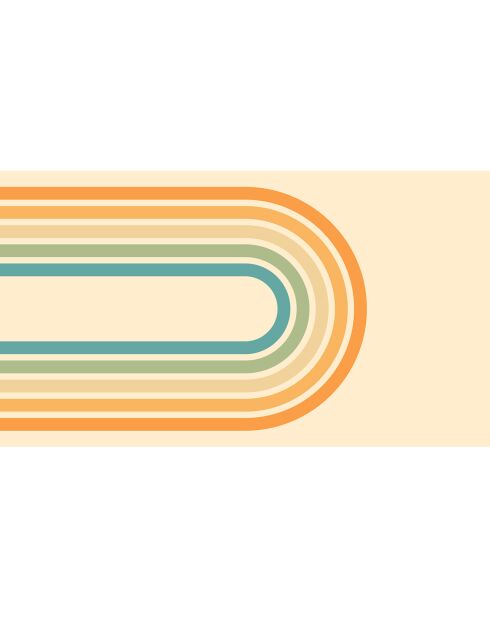 Tappeto in vinile Penélope multicolore - 100x178 cm