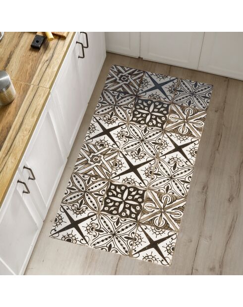 Tapis en vinyle Yaminah brun - 66x150 cm
