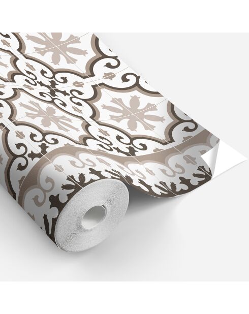 Rotolo di adesivi Rollo Sticker con fiocchi di neve color seppia multicolore - 100x200 cm