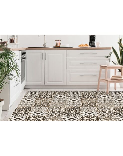 Tapis en vinyle Yaminah brun - 66x150 cm