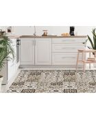 Tapis en vinyle Yaminah brun - 100x150 cm