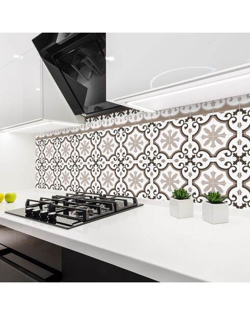 Rotolo di adesivi Rollo Sticker con fiocchi di neve color seppia multicolore - 100x100 cm