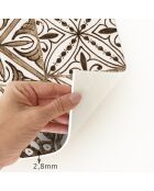 Tapis en vinyle Yaminah brun - 100x150 cm