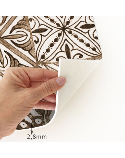 Tapis en vinyle Yaminah brun - 120x170 cm