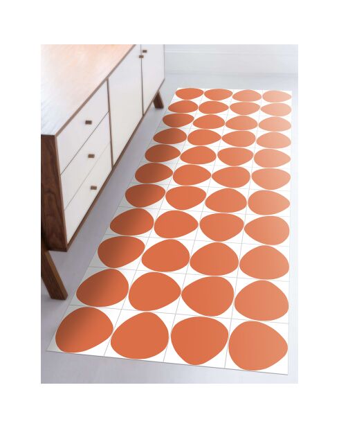 Tapis en vinyle Calypso orange - 100x133 cm