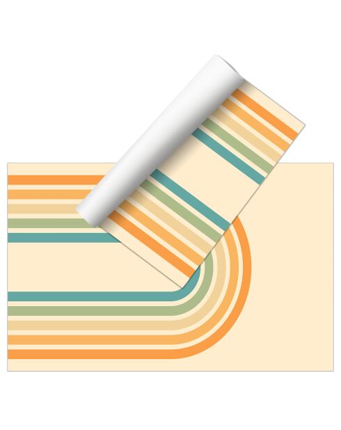 Tappeto in vinile Penélope multicolore - 112x200 cm