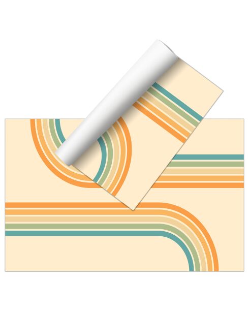 Tapis en vinyle Perséfone multicolore - 112x200 cm