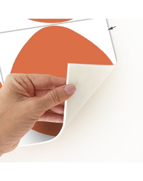 Tapis en vinyle Calypso orange - 120x170 cm