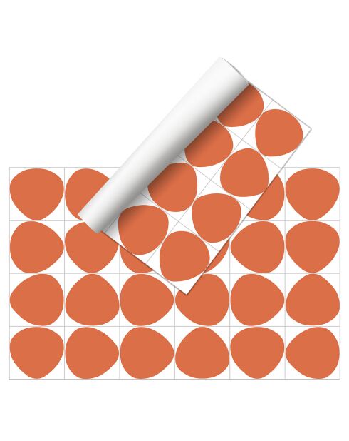 Tapis en vinyle Calypso orange - 100x133 cm