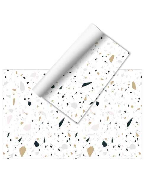 Tapis en vinyle Terrazzo Aquiles multicolore - 50x100 cm