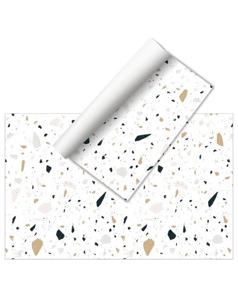 Tapis en vinyle Terrazzo Aquiles multicolore - 66x150 cm