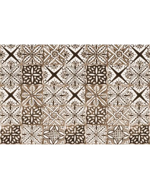 Tapis en vinyle Yaminah brun - 100x150 cm