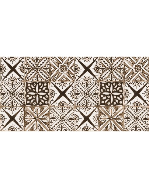 Tapis en vinyle Yaminah brun - 50x100 cm