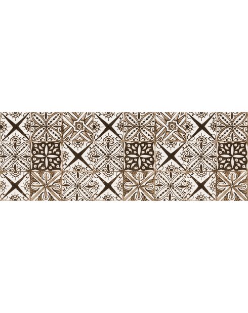 Tapis en vinyle Yaminah brun - 50x140 cm