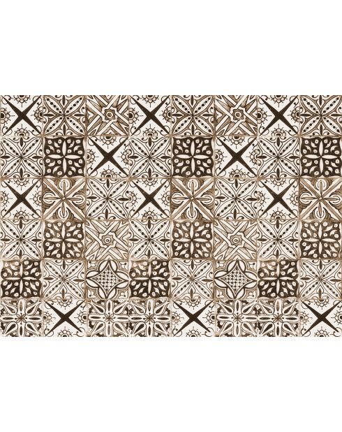 Tapis en vinyle Yaminah brun - 120x170 cm