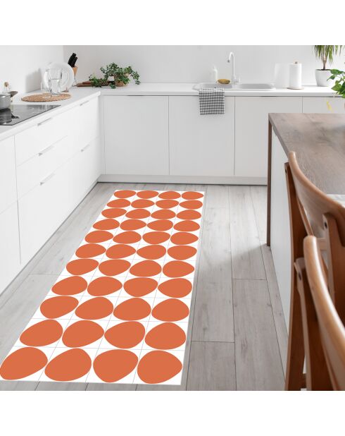 Tapis en vinyle Calypso orange - 50x100 cm