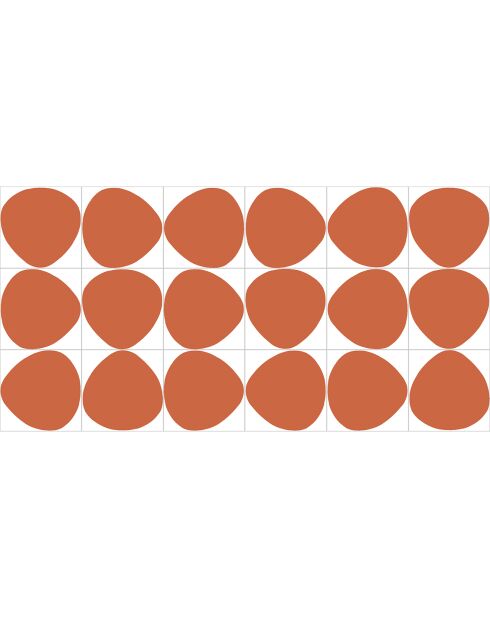 Tapis en vinyle Calypso orange - 50x100 cm