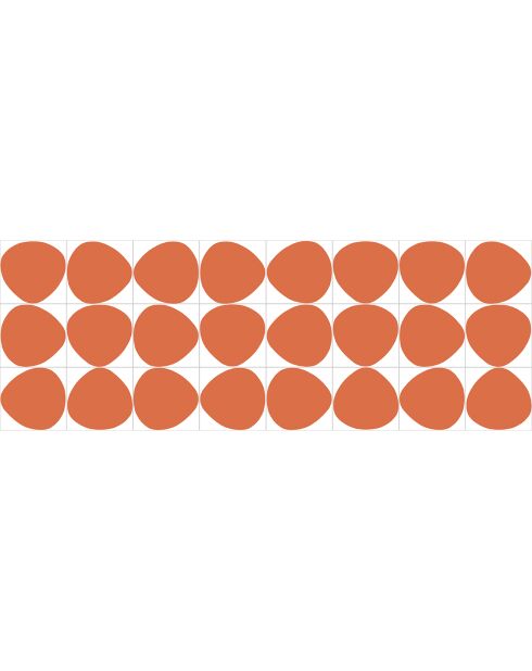 Tapis en vinyle Calypso orange - 50x140 cm