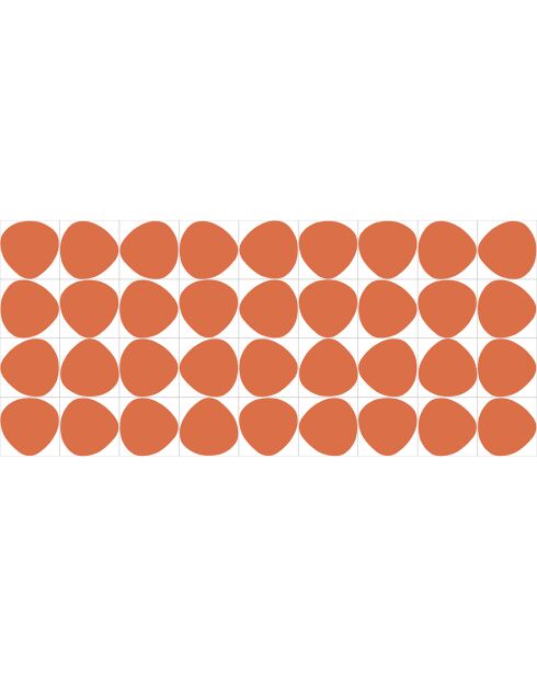 Tapis en vinyle Calypso orange - 66x150 cm