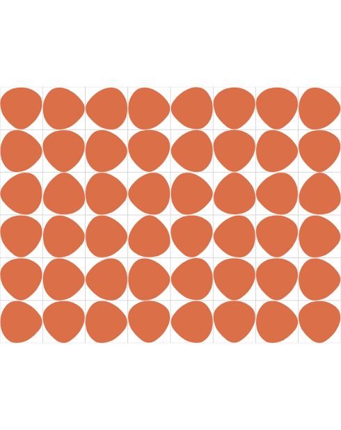 Tapis en vinyle Calypso orange - 100x133 cm