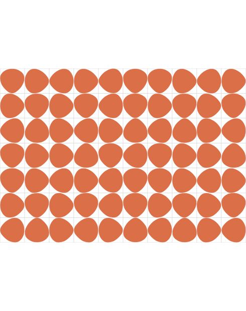 Tapis en vinyle Calypso orange - 120x170 cm